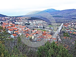 The ancient Croatian town of Drnis located in the heart of central Dalmatia - Croatia Drevni hrvatski grad Drnis