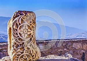 Ancient Crusader Castle Decoration Stone Kerak Jordan