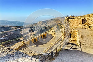 Ancient Crusader Castle View Arabic Fortress Kerak Jordan