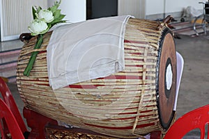 Ancient  culture Ancient Thai drum Ancient wooden drum Classical Thai ancient Local musical instruments Selectable focus