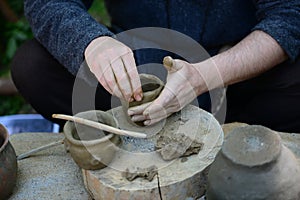 Ancient Dacian potter