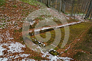 Ancient dacian road in Sarmizegetusa