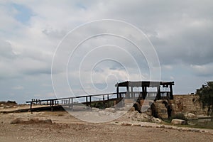 Ancient Dam at Nahal Taninim Brook Nature Reserve, Israel