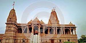 The ancient day time view of the swami narayan temple