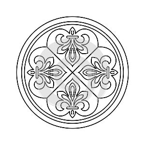 Ancient decorative pattern line art