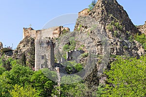 An ancient defense tower on the territory of Narikala fortress in Tbilisi. Georgia country