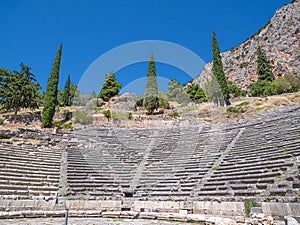 Ancient Delfi excavations in Greece.