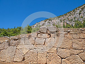 Ancient Delfi excavations in Greece.