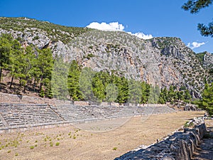 Ancient Delfi excavations in Greece.