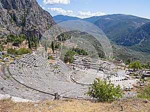 Ancient Delfi excavations in Greece.