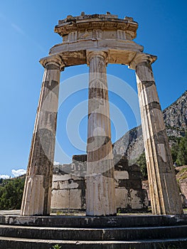 Ancient Delfi excavations in Greece.