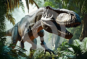 Ancient dinosaur in nature