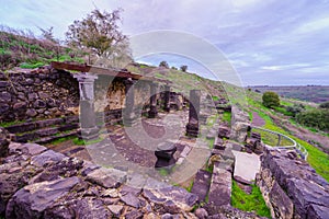 The ancient Dir Aziz Synagogue. The Golan Heights