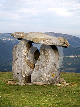 Ancient Dolmen in Oiz mountain photo