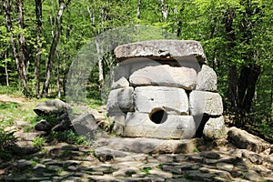 Ancient dolmens in Janet river valley, Russia, Gelendzhik