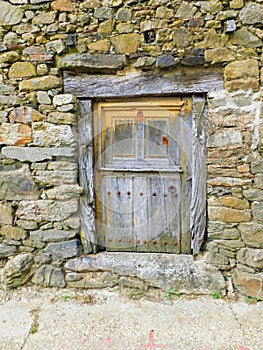 ancient door in a ancient typical building in rural landscapes