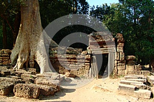 Ancient door Angkor Wat