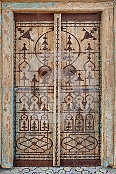 The ancient door in Arabic style.