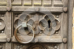 Ancient door handle and lock