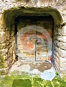 Ancient door, mystery and secret entrance