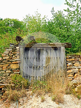 ancient door in rural landscapes