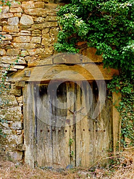 ancient door in rural landscapes