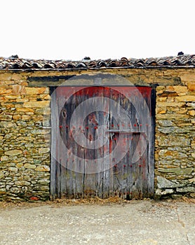 ancient door in rural landscapes