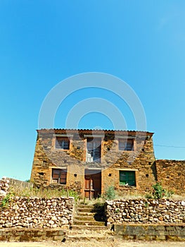 ancient door in rural landscapes in Spain