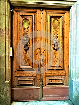 Ancient door, time, history and romantic details