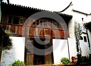 The ancient Door in zhuge bagua village, the ancient town of china