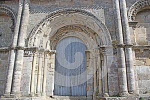 Ancient doorway in Parthenay, France