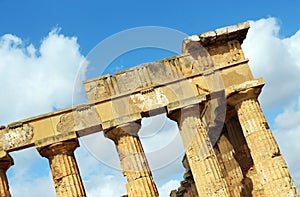 Ancient doric greek temple in Selinunte