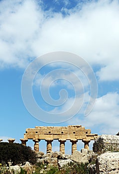 Ancient doric greek temple in Selinunte