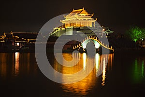 Ancient Dragon Pavilion Night Kaifeng China