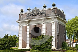 Ancient dutch city gate the Koepoort in Middelburg