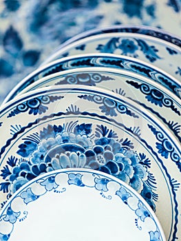 Ancient Dutch dishware from Delft