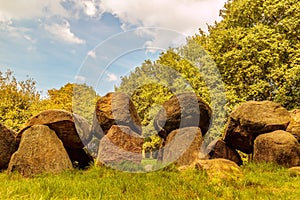 Ancient Dutch megalithic tomb dolmen hunebed