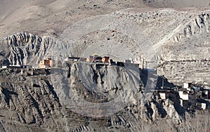 Ancient Dzong monastery in Muktinath valley, Nepal