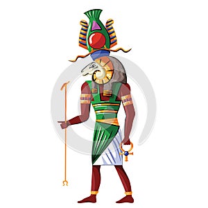 Ancient Egypt god Nile source Khnum illustration