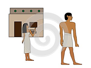 Ancient Egypt man goes to work