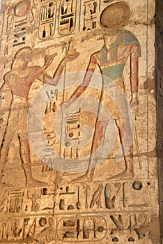 Ancient Egyptian bas-relief photo