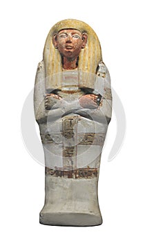 Ancient Egyptian burial figure isolated photo