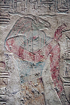 Ancient Egyptian carving of the god Khnum