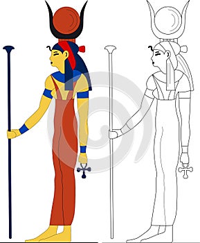 Ancient Egyptian goddess - Hathor photo