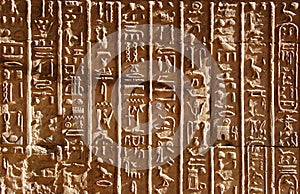 Ancient Egyptian hieroglyphics photo