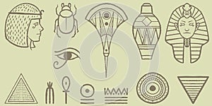 Ancient Egyptian ornament Tribal. Tribal art Egyptian vintage ethnic. Traditional ornate vector illustration collection. Can be
