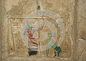 Ancient Egyptian painted relief