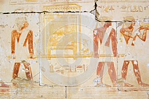 Ancient Egyptian Priests with golden ark