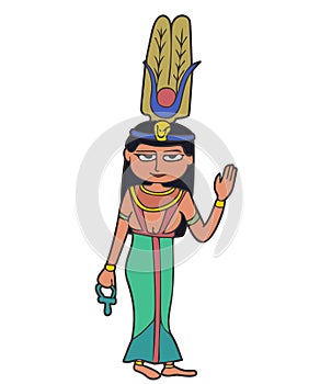 Ancient egyptian queen vector cartoon