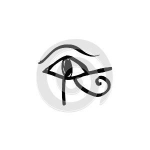 Ancient egyptian symbol of the eyes. Left eye of Horus